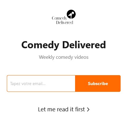 Comedy Delivered, a Creativity newsletter