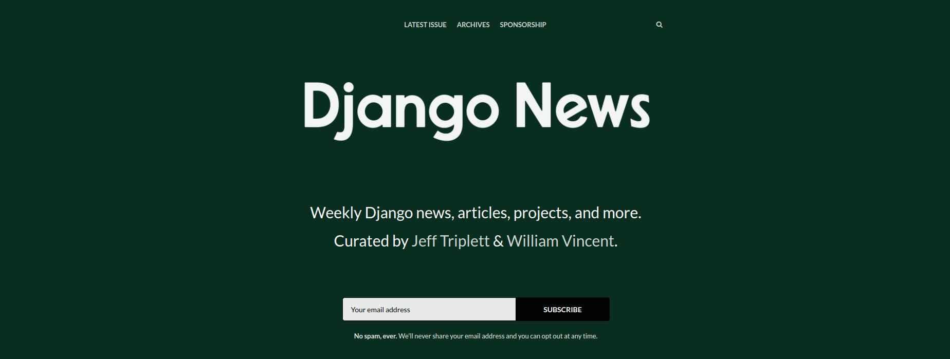 Django News, a Tech newsletter