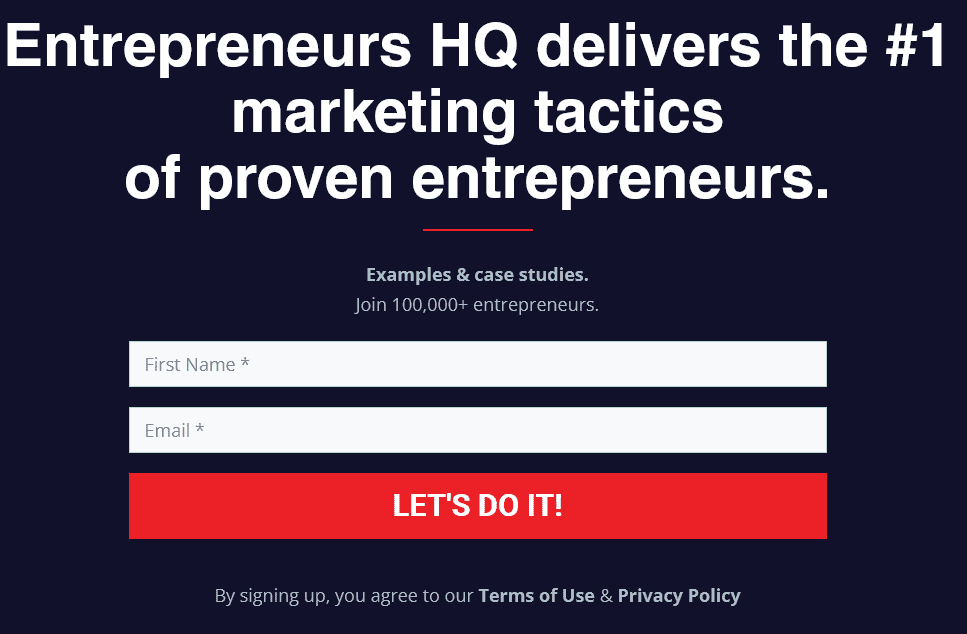 EntrepreneursHQ, a Marketing newsletter