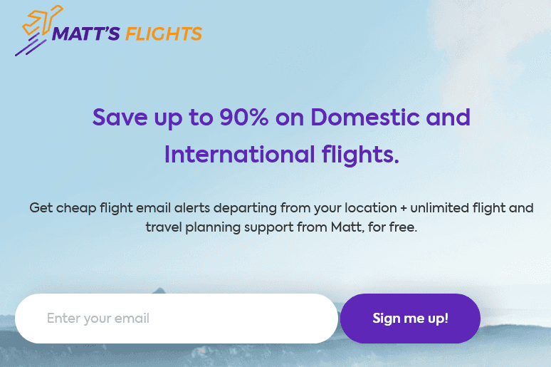 Matt's Flights, a Travel newsletter