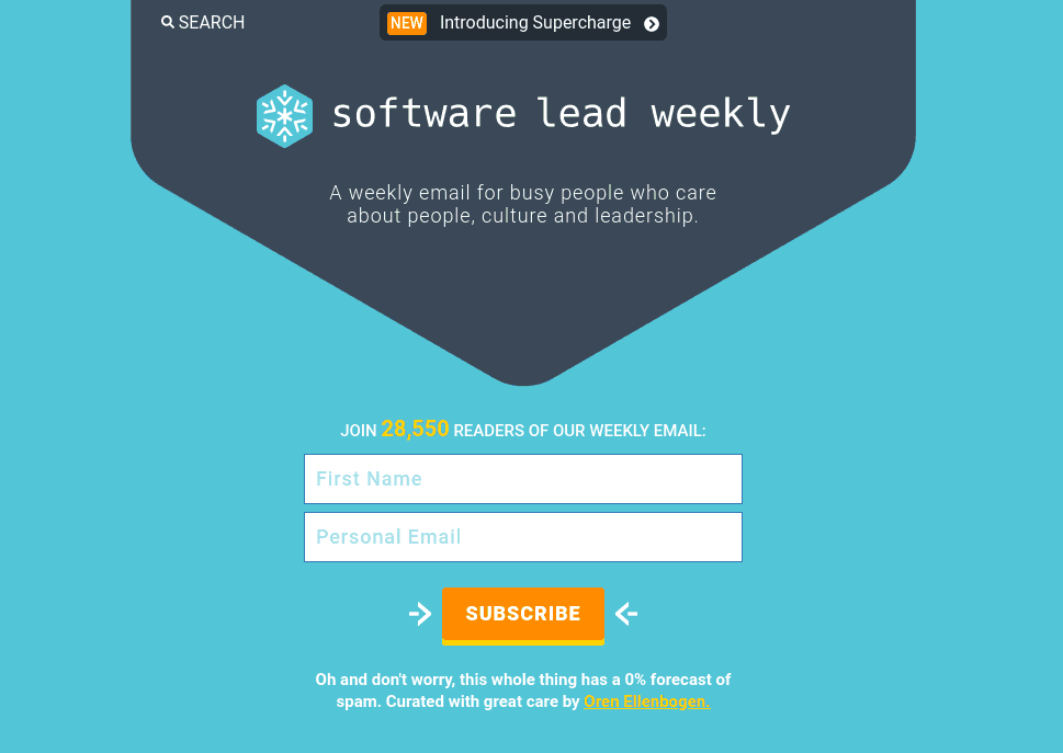 Software Lead Weekly, a Tech newsletter