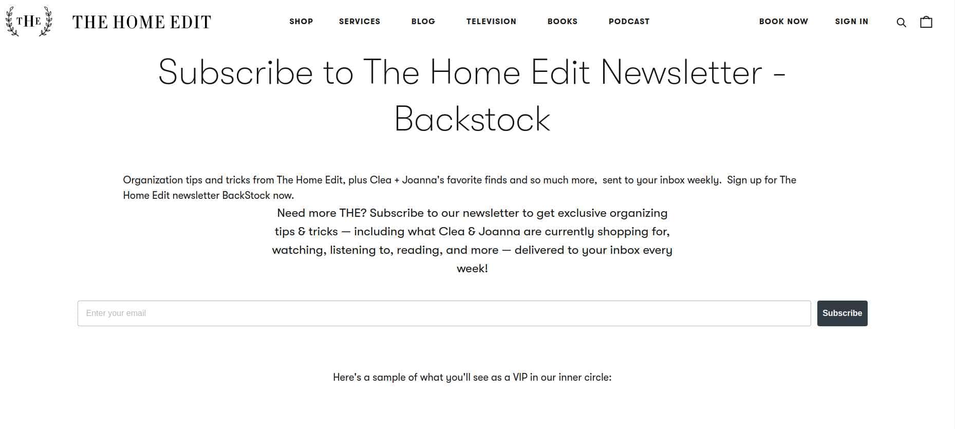 Backstock by The Home Edit, a Lifestyle newsletter