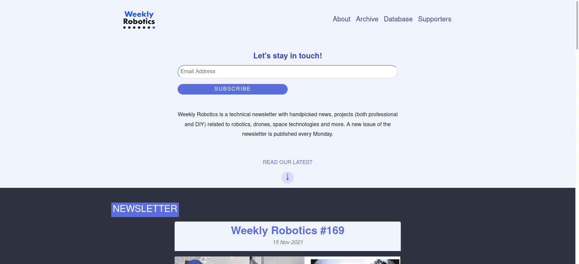 Weekly Robotics, a Tech newsletter