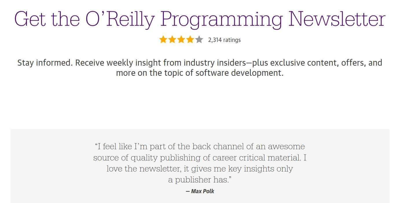 O’Reilly Programming Newsletter