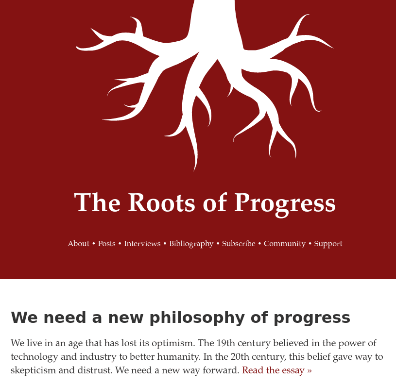 The Roots of Progress