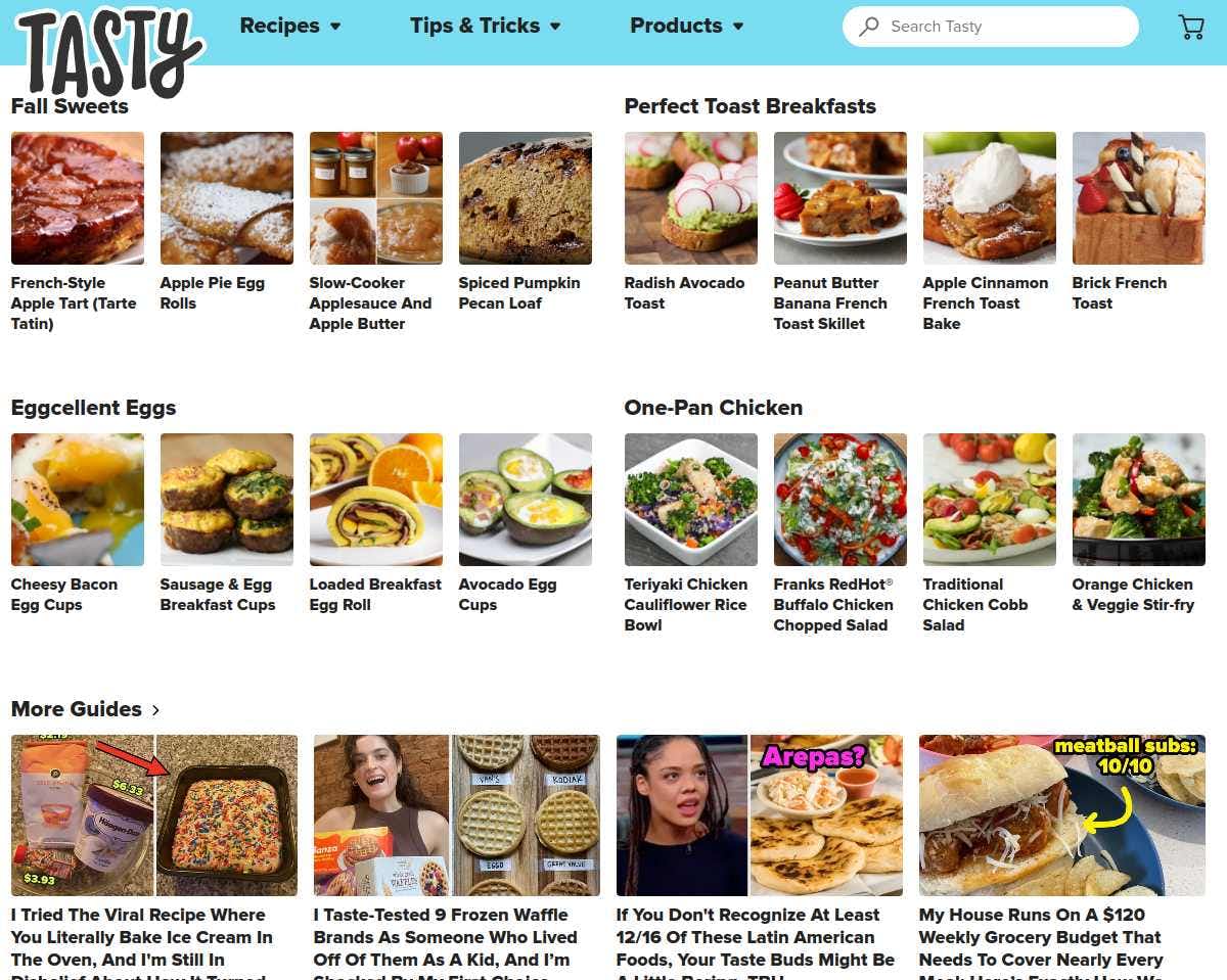 Tasty, a Food newsletter