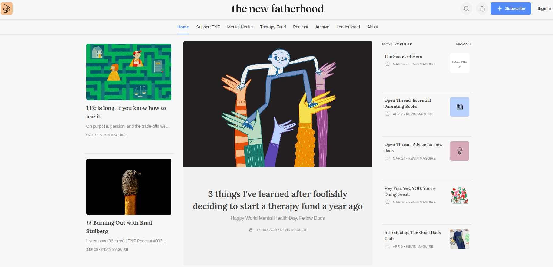 The New Fatherhood, a Parenting newsletter